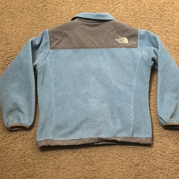 The North Face Girls Long Sleeve Full Zip Outdoor Fleece Jacket Blue Gray Size M - Picture 2 of 8